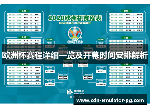 欧洲杯赛程详细一览及开幕时间安排解析