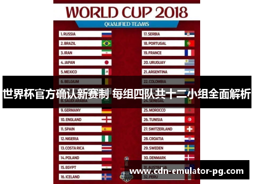 世界杯官方确认新赛制 每组四队共十二小组全面解析